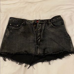 Black Denim Skirt